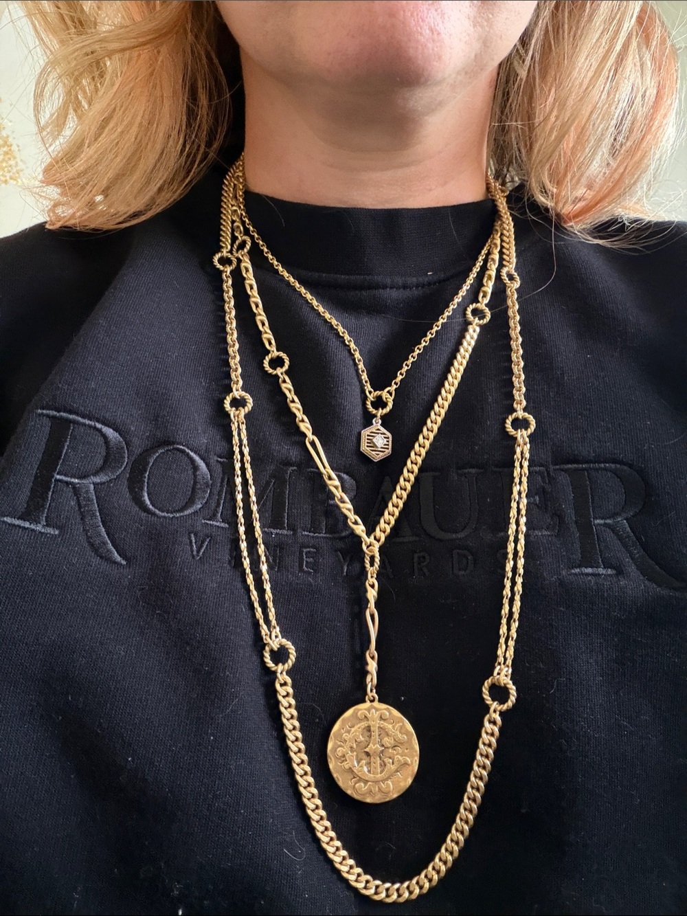 Juicy Couture Gold Layered Coin Pendant Necklace Set - Women's Jewelry